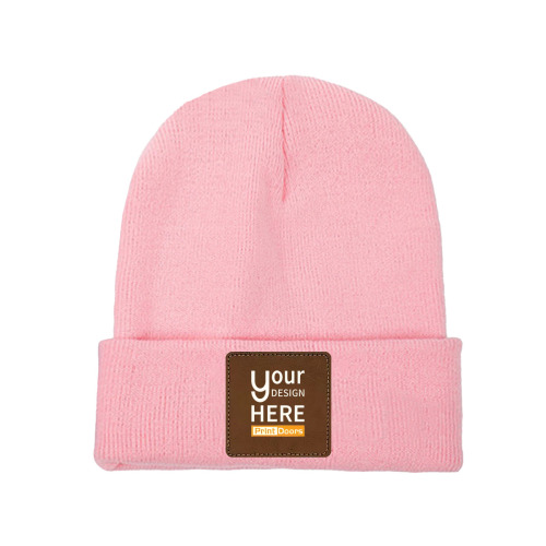 Knitted Hat(Square Logo)(UV Printing) | Polyester