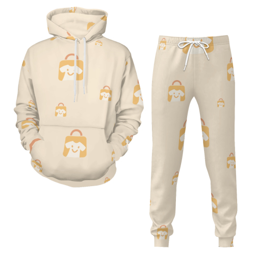 All-Over Print Men's Adult Hoodie Set (Double-Layer Hood) | Health Fabric