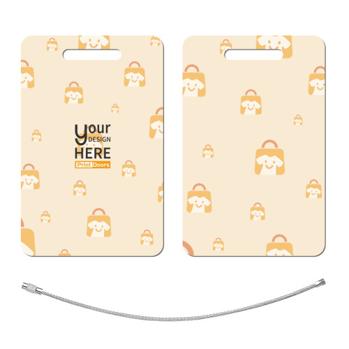 Rectangular Luggage Tag (Double Sided Printing) | Stainless Steel