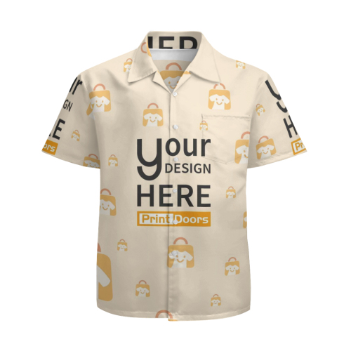 All-Over Print Men's Short-Sleeve Hawaiian Shirt (Large Size) | Polyester