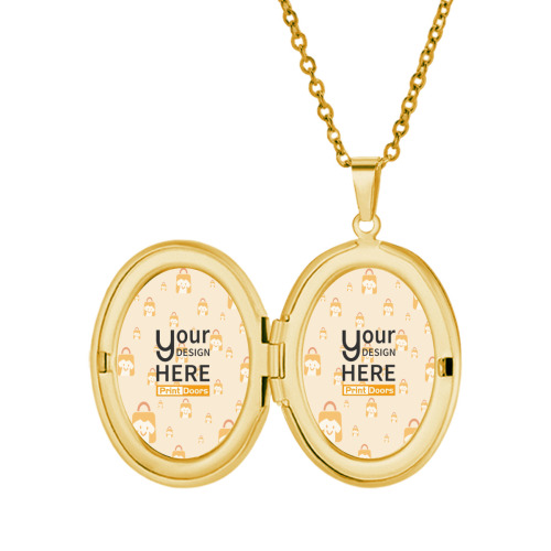 Oval Photo Box Necklace | Stainless Steel