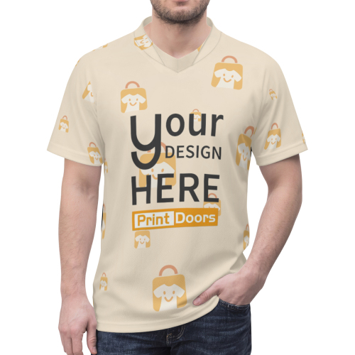 Custom V-neck Men's Jersey | Polyester