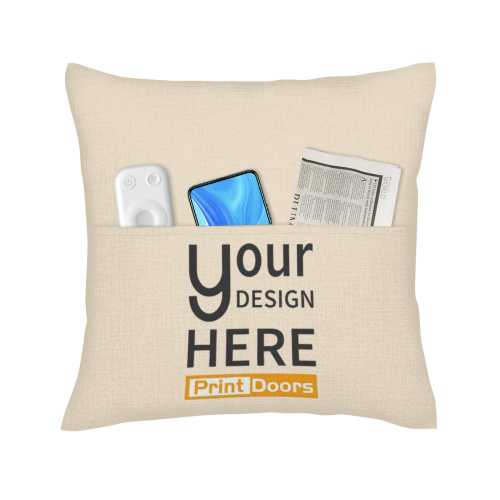Imitation Linen Pillow Cover with Pocket (Off White)(Pillow Insert Not Included) | Polyester