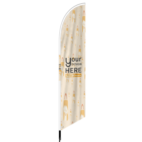 Feather Flag (2.3x11ft)（Single-sided Printed） | Polyester (Made in USA)