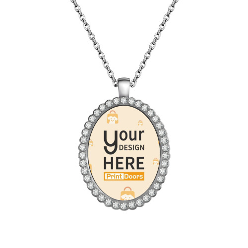 Oval Photo Pendant Necklace | Metal
