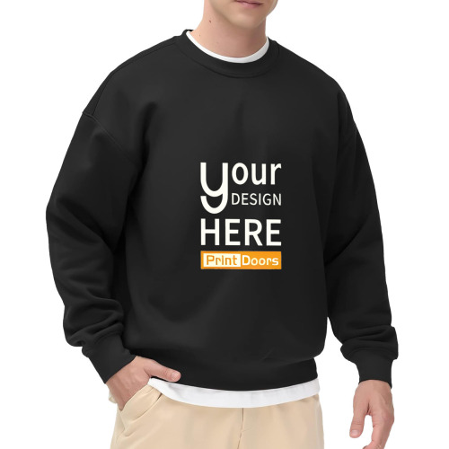 Men's Crew Neck Sweatshirt (Custom Front) | 280GSM Polyester (Made in USA)