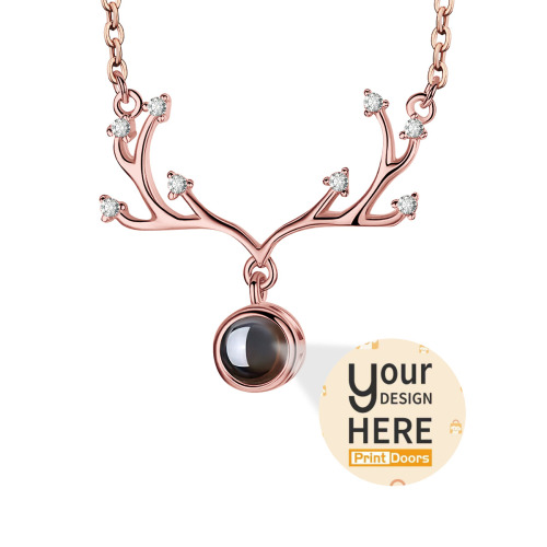 Personalized AntlerProjection Necklace | Copper