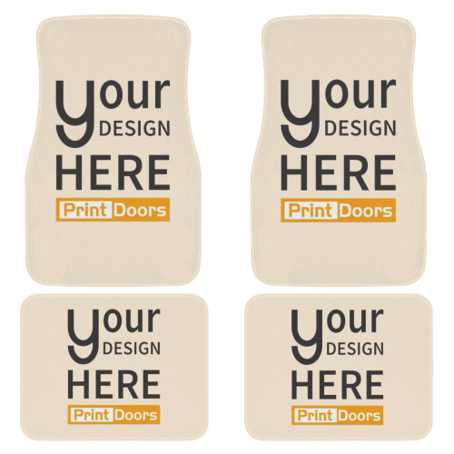 Car Front and Rear Floor Mats (Four-Piece Set) | Polyester and Rubber