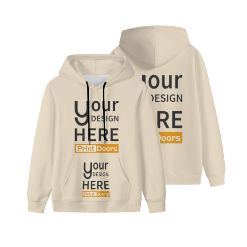 All-Over Print Hoodie (Euro Size) (Print Support on Inside of Hood) (Black Hood String)(Pockets Designed Separately) | 260GSM Polyester (Plus Fleece)