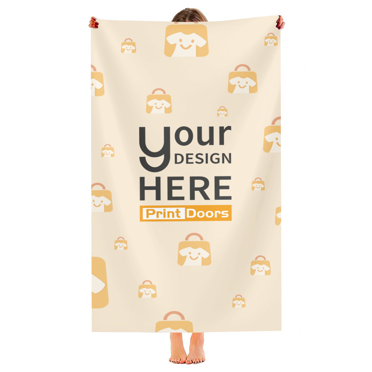 Microfibre beach towel printed on demand by PrintDoors