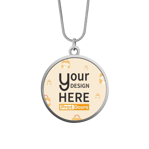 Round Snake Bone Chain Pendant Necklace | Metal