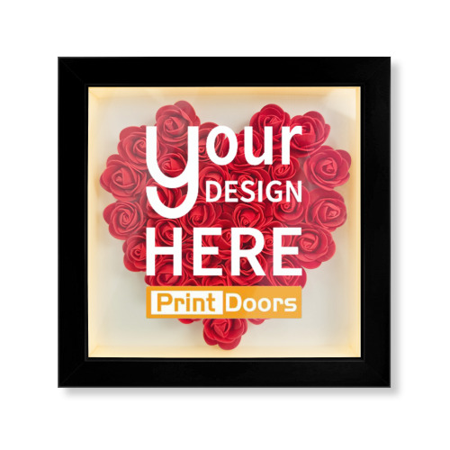 Personalized Flower Shadow Box with Light,Mother's Day Rose Photo Frame | Acrylic
