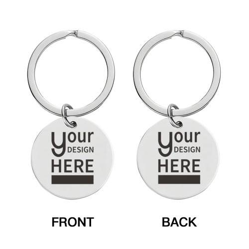 Personalized Keychain (Double-Sided Design within Single Design Frame) | Stainless Steel