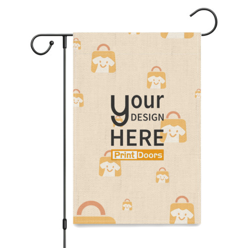 Double-Sided Printed Garden Flag (12x18inch) | White Linen (Made in USA)