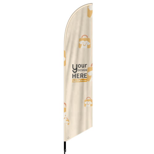 Single-Layer Feather Flags(2.3x11ft) | Silver-plated fabric