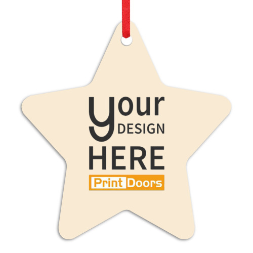 Christmas Day Star Ornaments (Single Side Printing) | High Quality Metal Aluminum