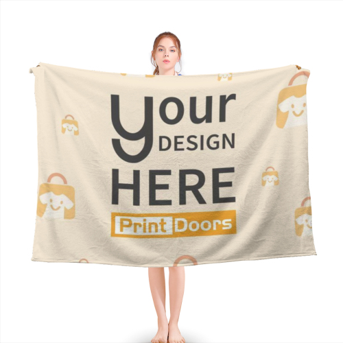 Single-sided Print-Sherpa Blanket (Horizontal Version) | Polyester (Imitation Wool)