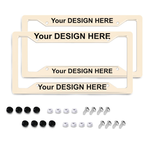 2pcs four-hole license plate holder (UV printing) aluminum oxide