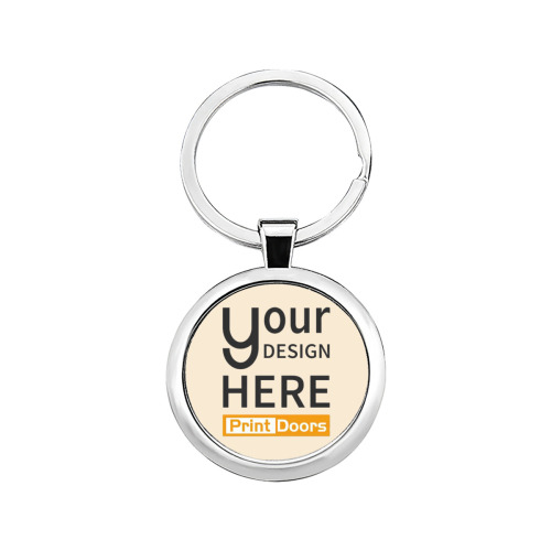 Single-Sided Printed Round Keychain (UV Printing) | Stainless Steel
