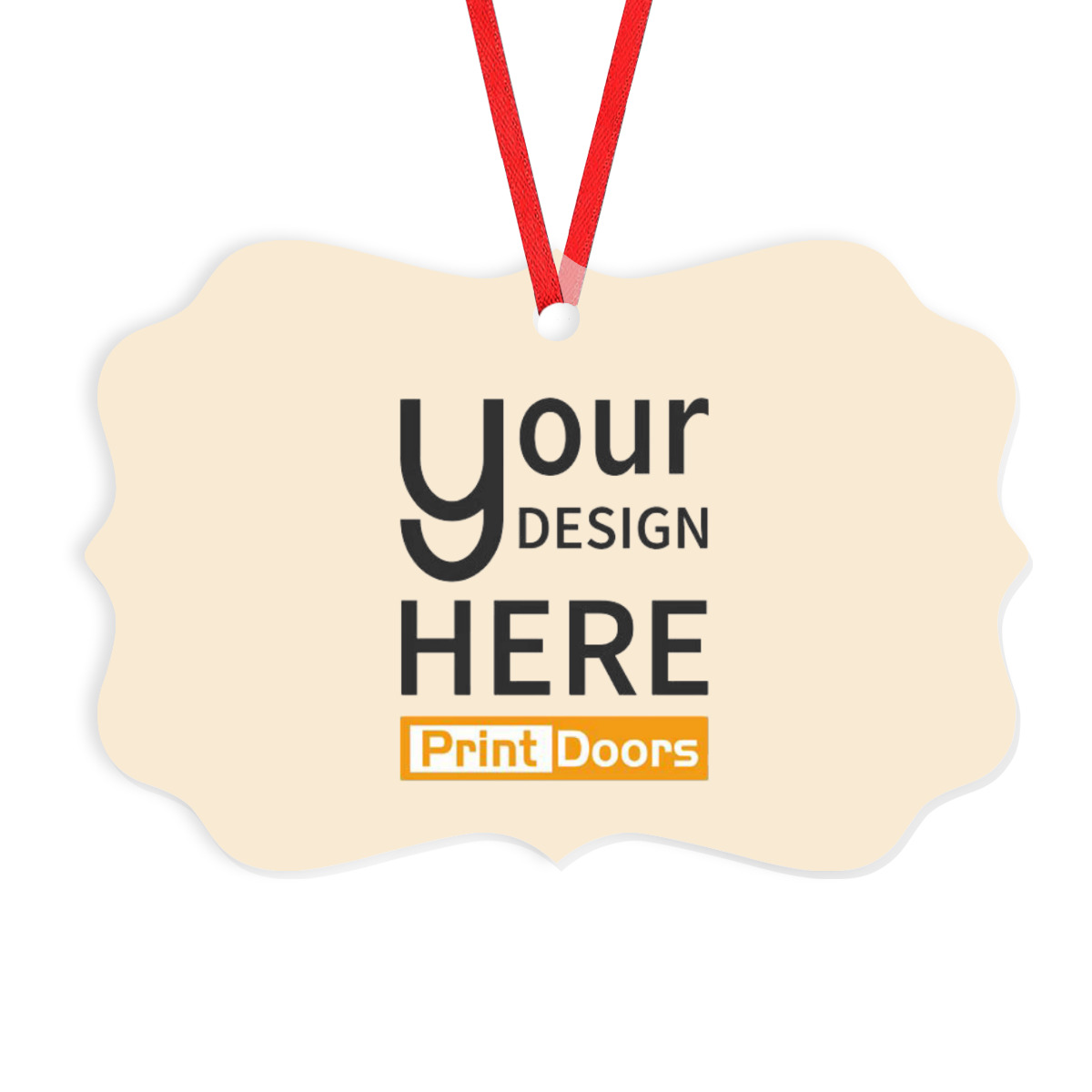 Personalised thick acrylic Christmas ornaments produced on demand by PrintDoors