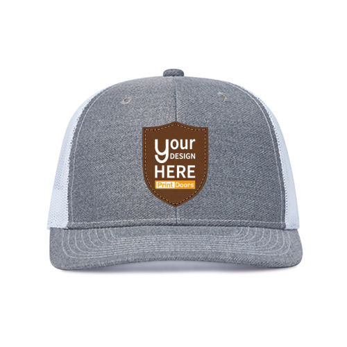 Shield Leather Logo Mesh Cap (UV Printed) | Polyester and PU