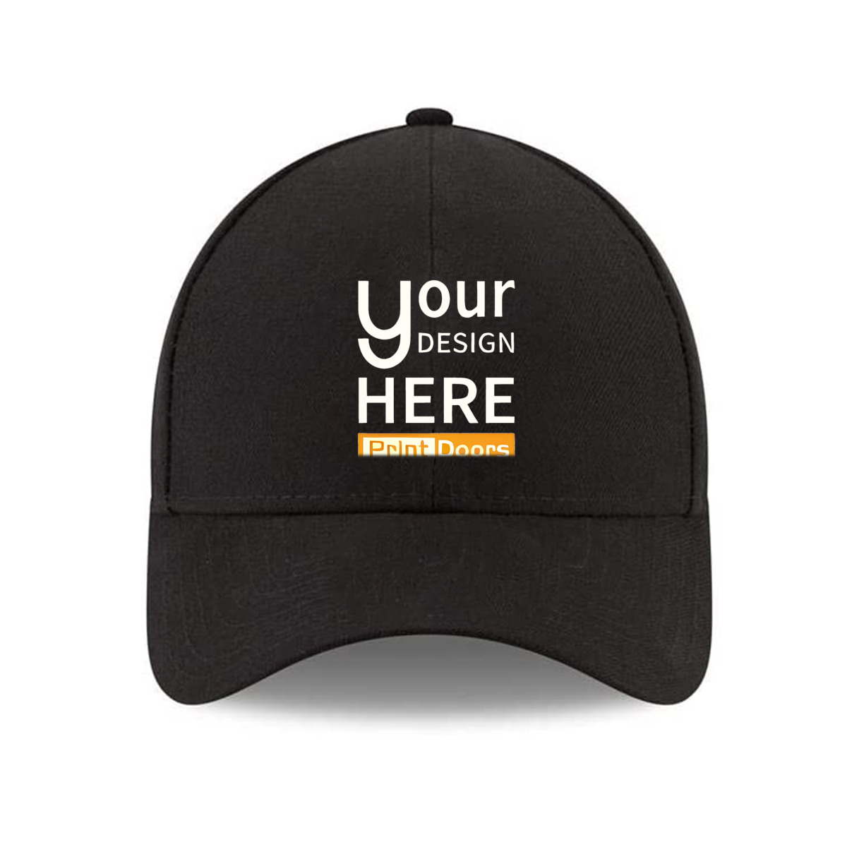Cotton baseball cap produced on demand by PrintDoors