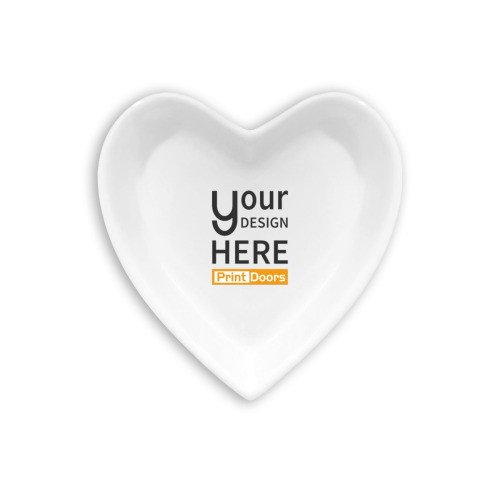 Personalized Heart-shaped Jewelry Tray (Crystal Sticker) | Ceramic