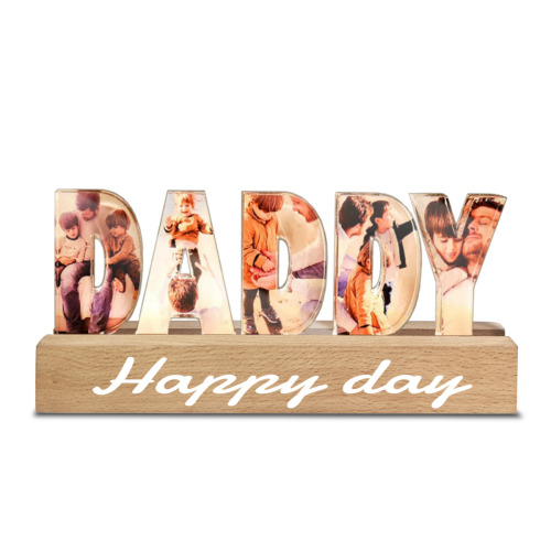 Personalized Photo Custom Shape Desk Nameplate | Acrylic