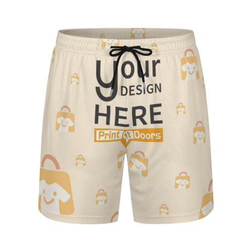 All-Over Print Men's Casual Shorts Double-Layer Sports Beach Shorts | Polyester