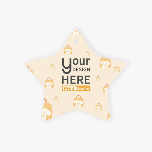 Star-Shaped Ornament (Double-Sided Design) | Ceramic