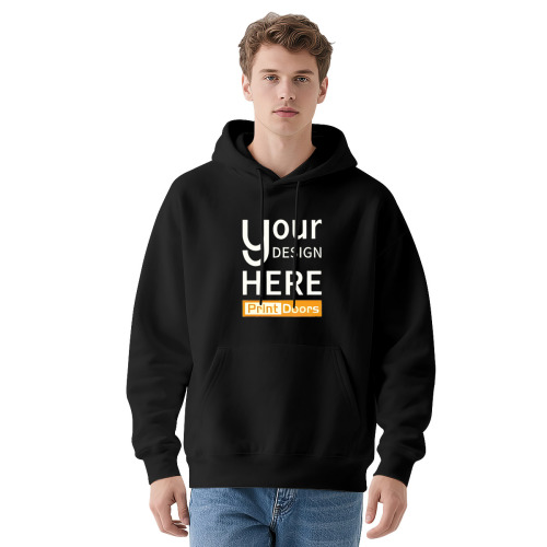 Men's Hoodie (Customized Front) | 280GSM 50%Polyester + 50%Cotton (Made in USA)