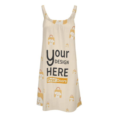 All-Over Print Women's Sleeveless Cami Dress,Beach Dress | Milk Silk Fabric（polyester）