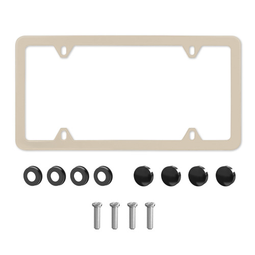 Four-Hole License Plate Frame with Vertical Holes | Stainless Steel