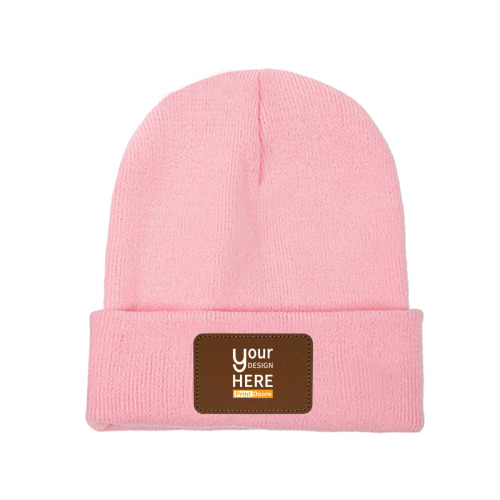 Knitted Hat (Rectangular Logo)(UV Printing) | Polyester