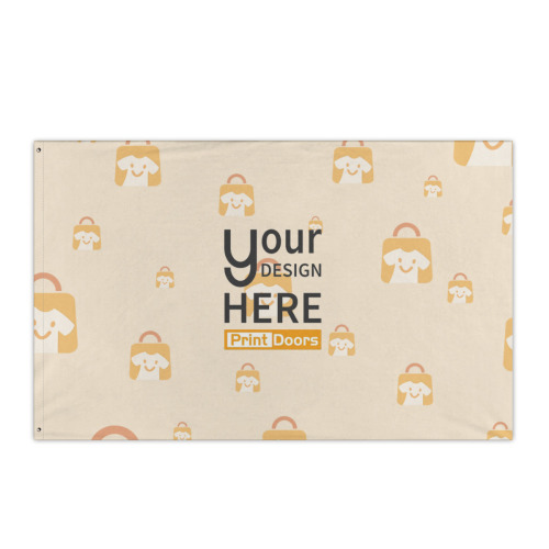Single-Sided Printed Flag (5*8ft)(Horizontal Version)-Stitched Hem | Polyester (Made in USA)