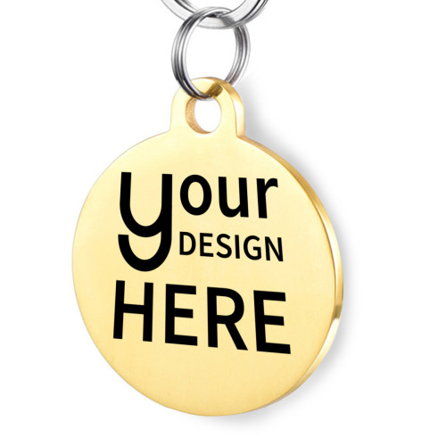 Engraved Pet ID Tag Pendant | Electroplated Brass