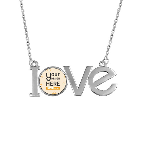 LOVE Letters Couple Pendant Necklace | Metal