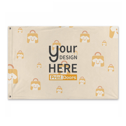 Double-Sided Printed Flag (5*8ft)(Horizontal Version) -Stitched Hem| Polyester (Made in USA)