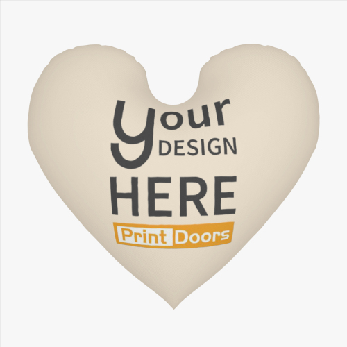 Double-Sided Printed Heart Shape Pillow | Polyester