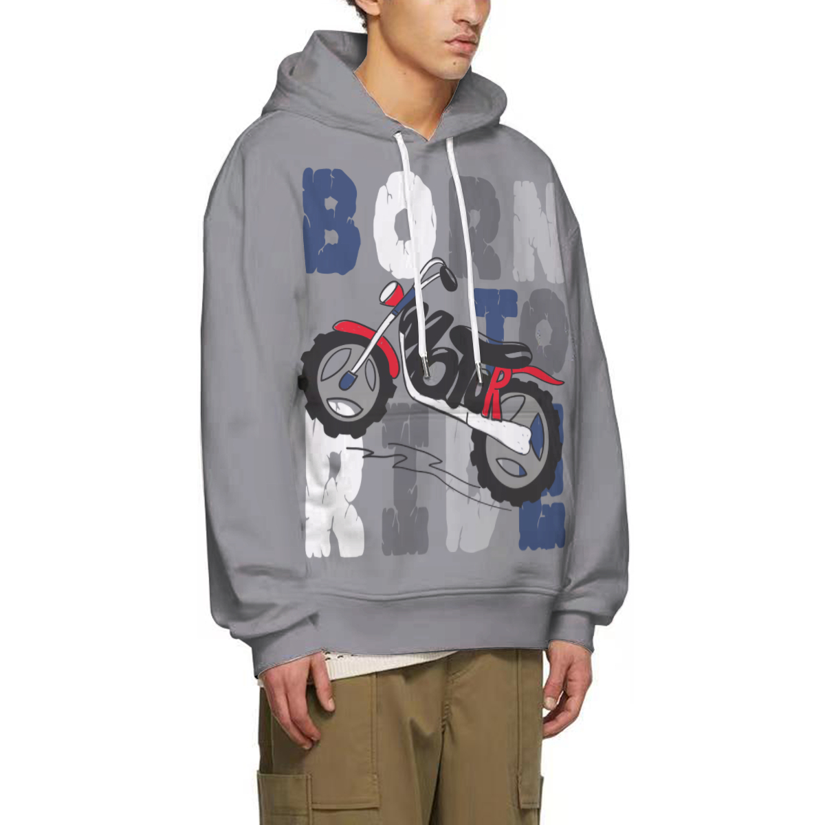 【BAON】[unisex] Komie Printing Over Hoodie Stand Out in Style with All-Over Print Unisex Hoodies
